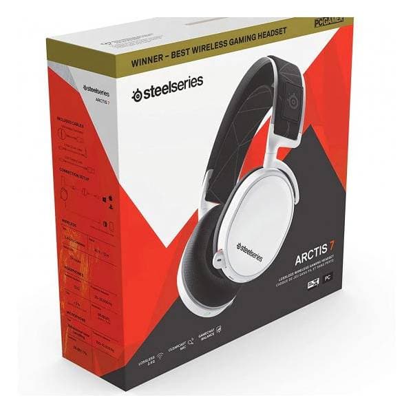 هدست گیمینگ SteelSeries مدل Arctis 7 Wireless سفید — تصویر ۵