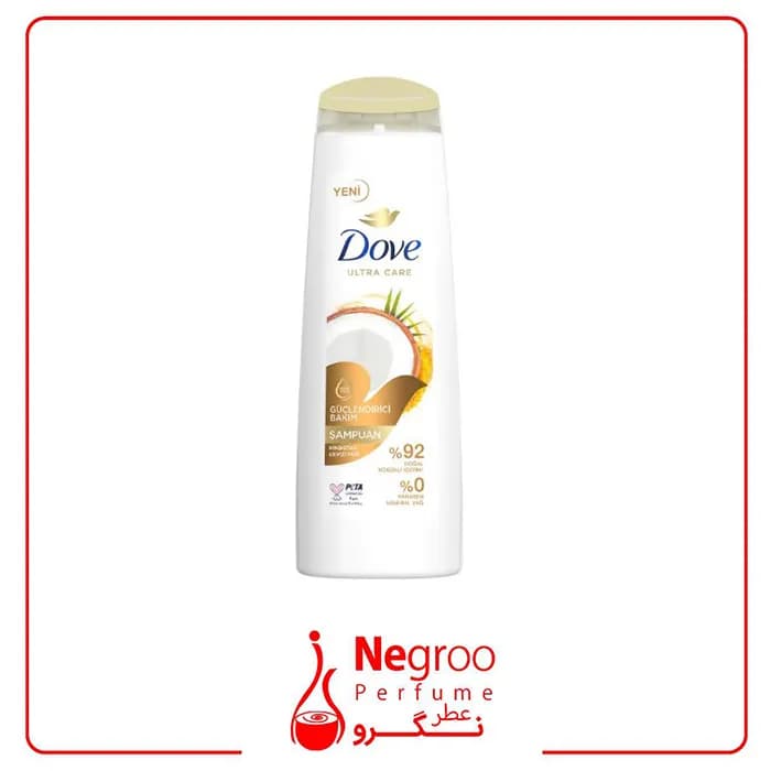 شامپو داو Dove استحکام بخش حاوی روغن نارگیل و دیگر روغن های مغذی 400میل/اورجینال