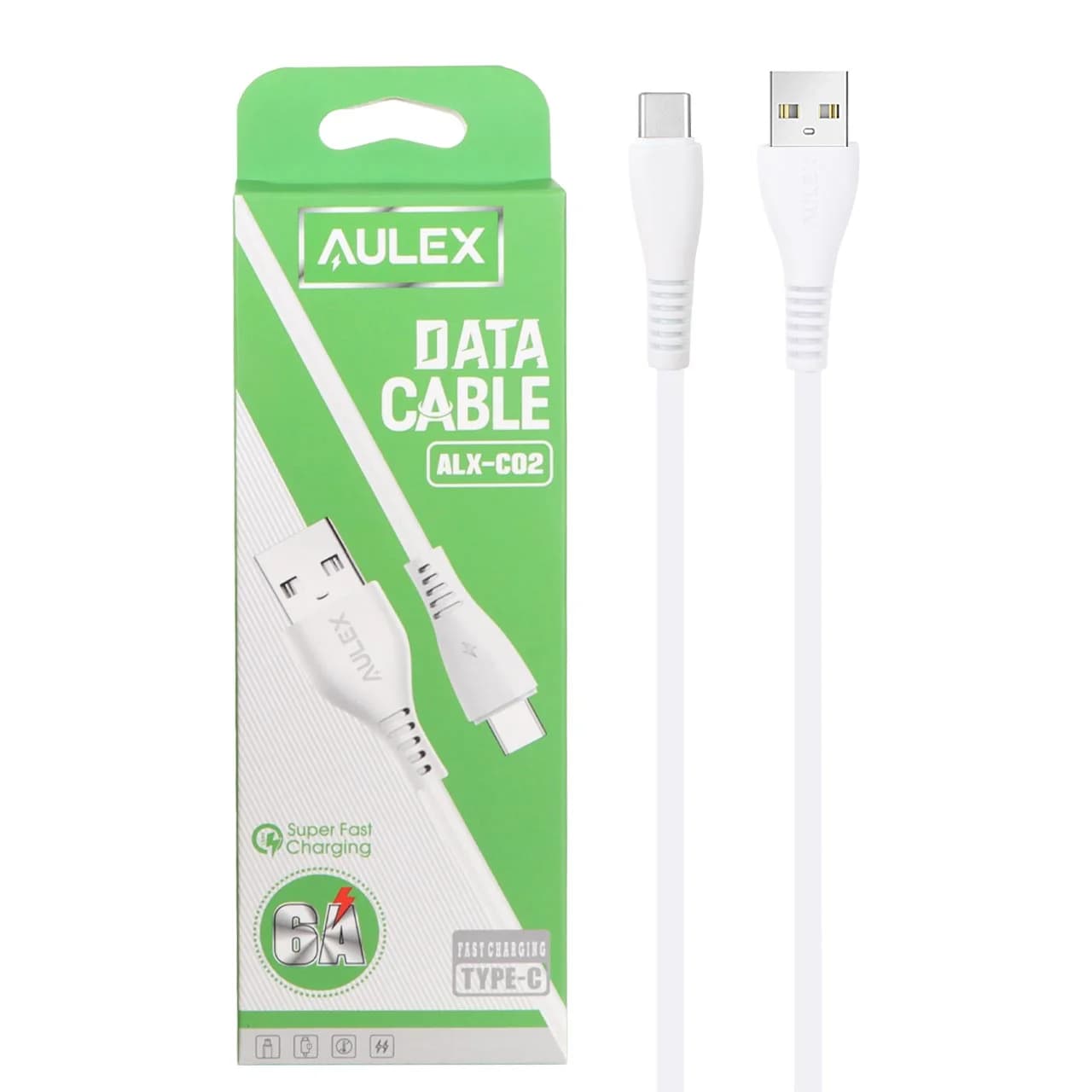 کابل شارژ فست Aulex Type-C مدل ALX-C02 – سفید DST ( شش ماهه شرکتی) — تصویر ۳