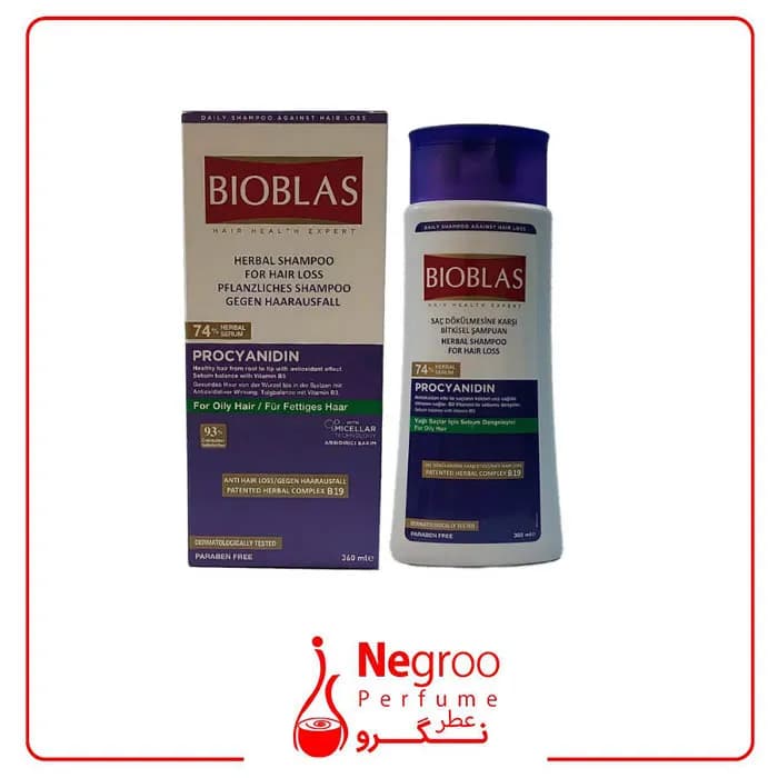 شامپو ضد ریزش مو بیوبلاس bioblas پرونیاسیدین 360 میل/اورجینال