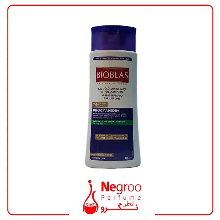 شامپو ضد ریزش مو بیوبلاس bioblas پرونیاسیدین 360 میل/اورجینال — تصویر ۲