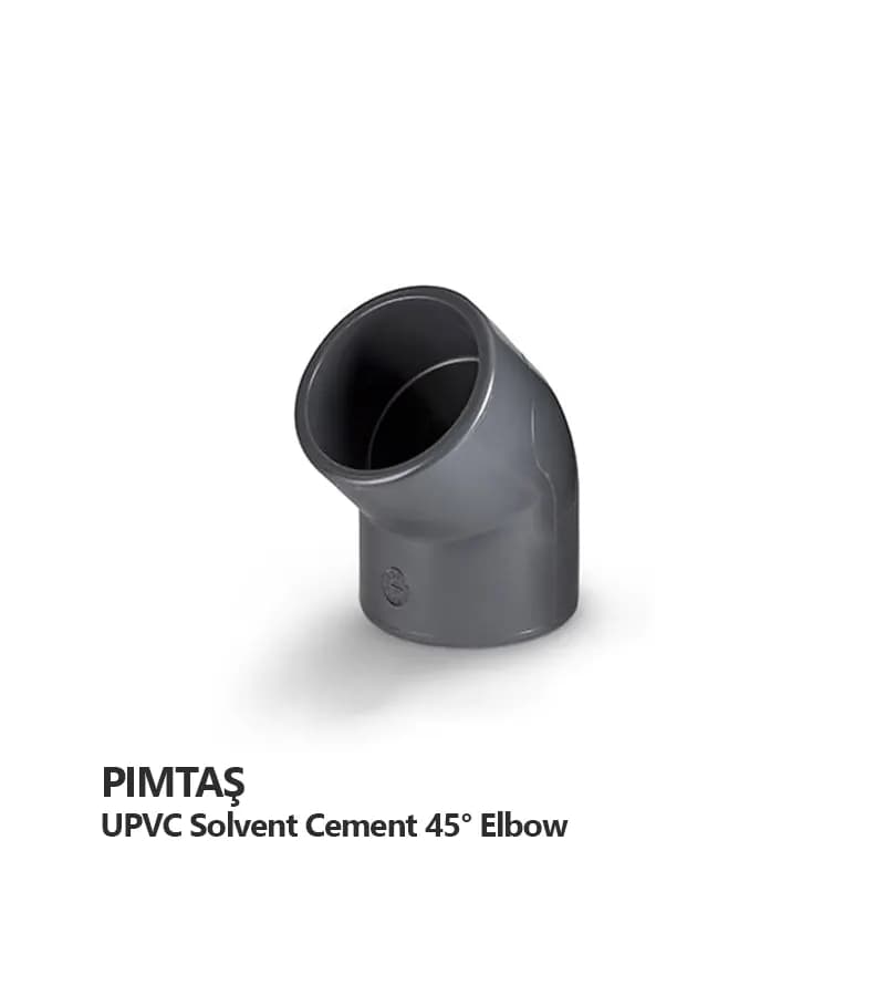 زانو 45 درجه UPVC چسبی پیمتاش (Pimtas) ترکیه
