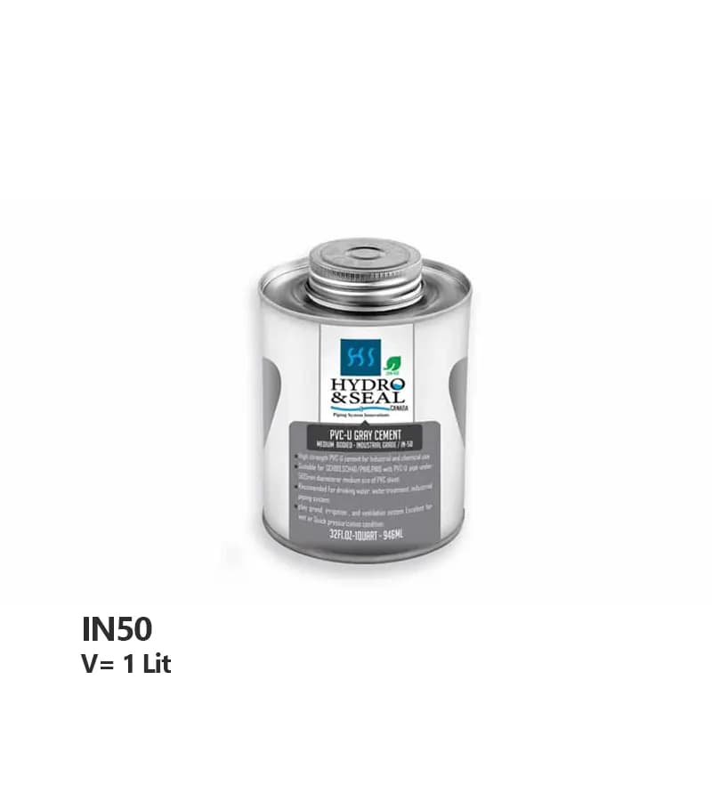 چسب UPVC هیدرو اند سیل مدل Solvent Cement IN-50
