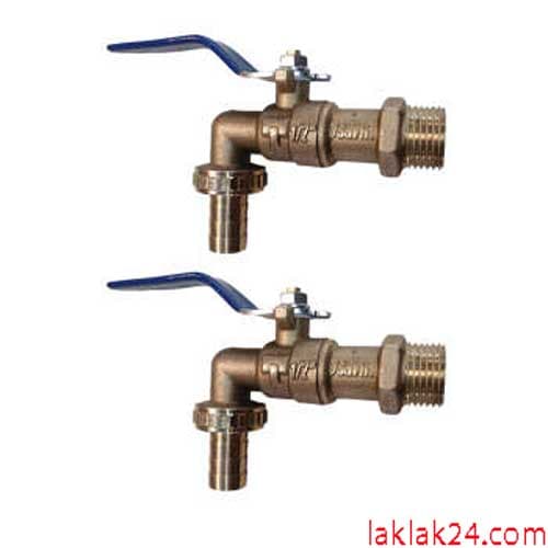 شیر حیاطی قفل دار دسته گازی 1/2 — تصویر ۲