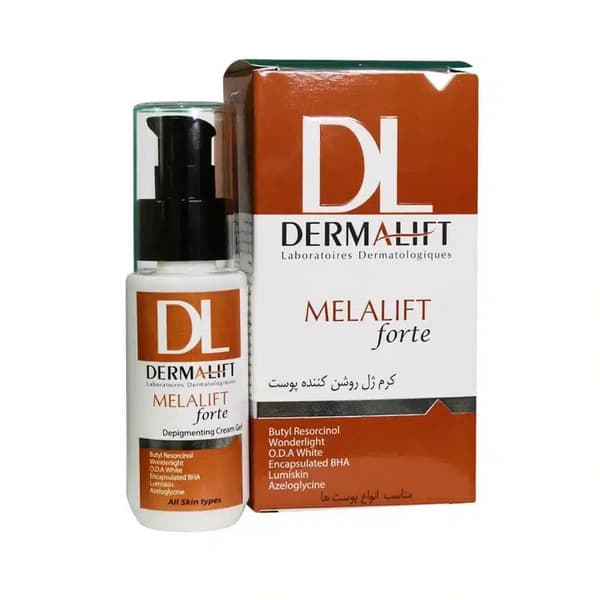 کرم ژل روشن کننده انواع پوست ملالیفت فورت درمالیفت 50 میلی لیتر Dermalift