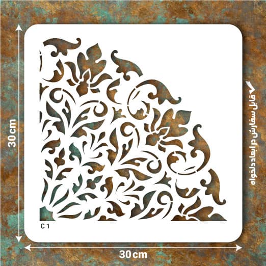 شابلون طرح ماندالا کد C 1 ابعاد 30*30