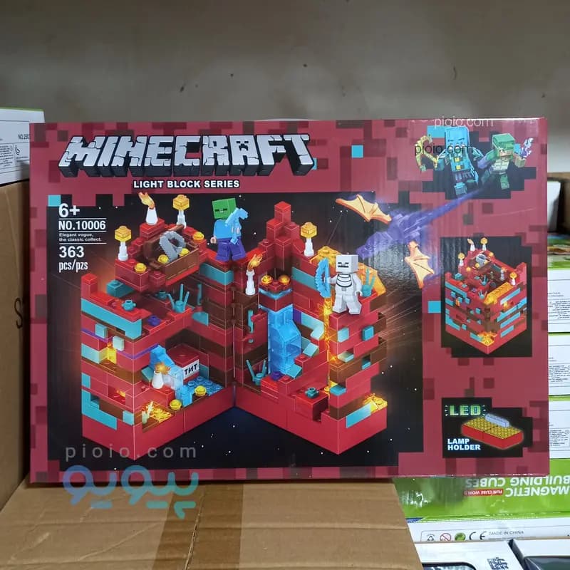 لگو ماینکرفت غار یخی چراغدار برند MINECRAFT مدل LIGHT BLOCK SERIES