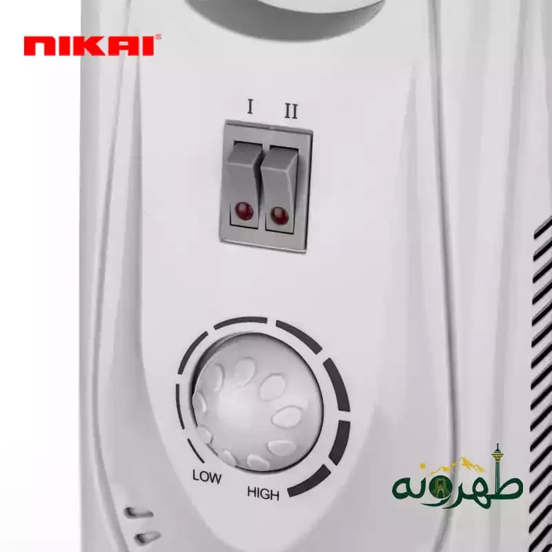 شوفاژ برقی 13 پره نیکای مدل NOH844A NIKAI — تصویر ۲