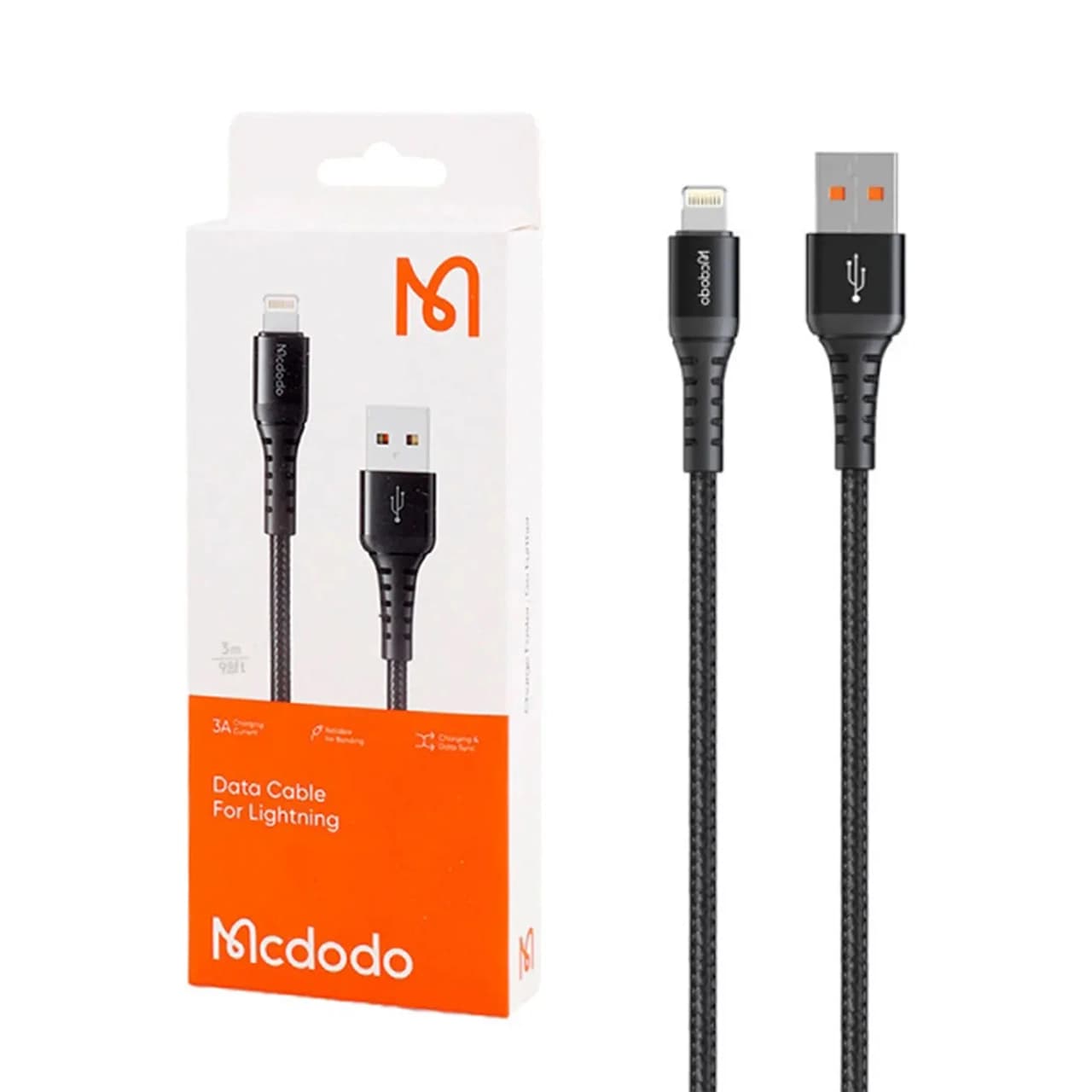 کابل شارژ 3 متری فست آیفون Mcdodo مدل CA-2263 – مشکی