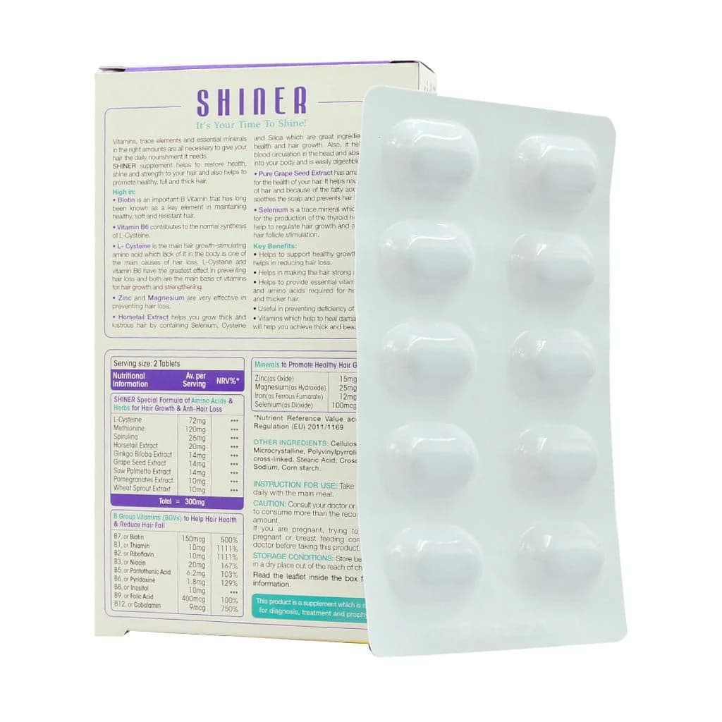 قرص شاینر ویت اسکای 30 عدد (Vit Sky Hair Booster Shiner) — تصویر ۳