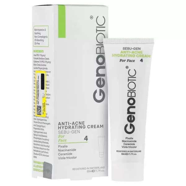 کرم رطوبت رسان ضد آکنه پوست چرب 50ml ژنوبایوتیک Geno Biotic