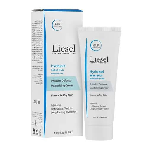 کرم آبرسان پوست خشک و نرمال هیدراسل 50ml ریچ Rich لایسل Liesel