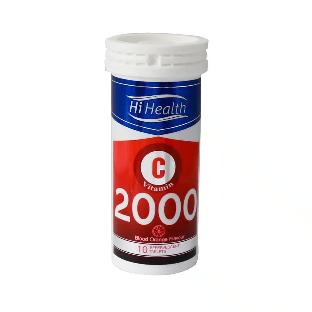 قرص جوشان ویتامین C 2000‌ های هلث 10 عدد (Hi Health Vitamin C 2000 Mg)