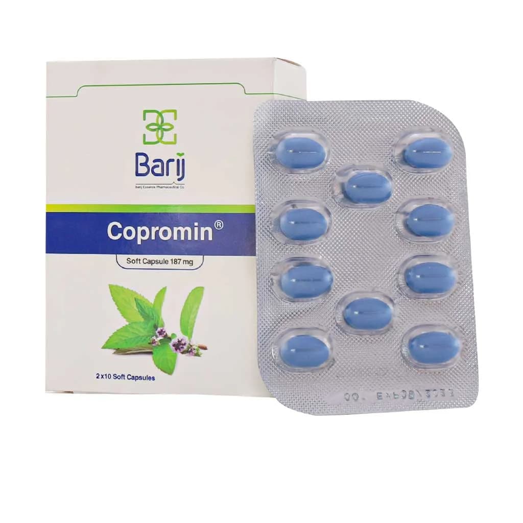 کپسول کوپرومین باریج اسانس 20 عدد (Barij Essence Copromin) — تصویر ۲