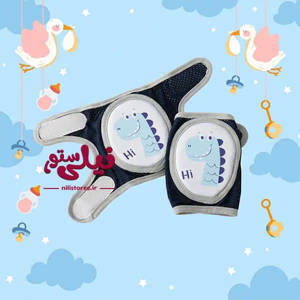 زانو بند نوزاد طرح دایناسور برند نینی سیف Nini safe — تصویر ۳