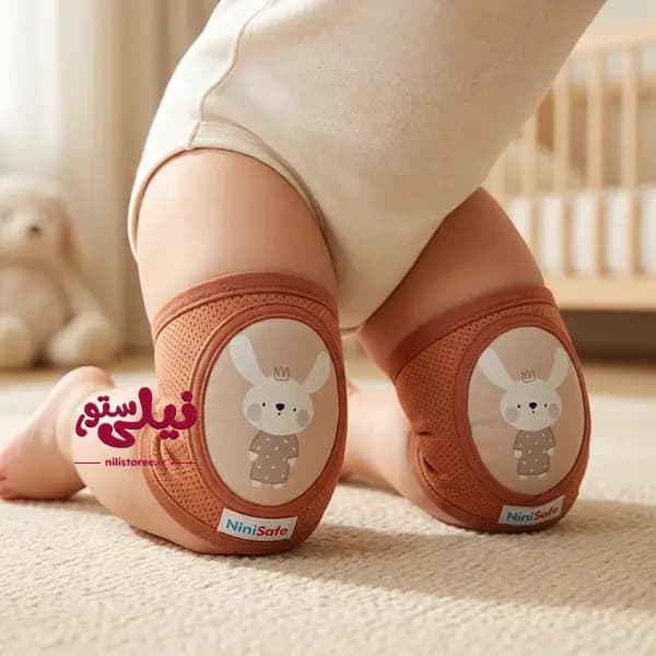 زانو بند نوزاد طرح خرگوش تاج دار برند نینی سیف Nini safe