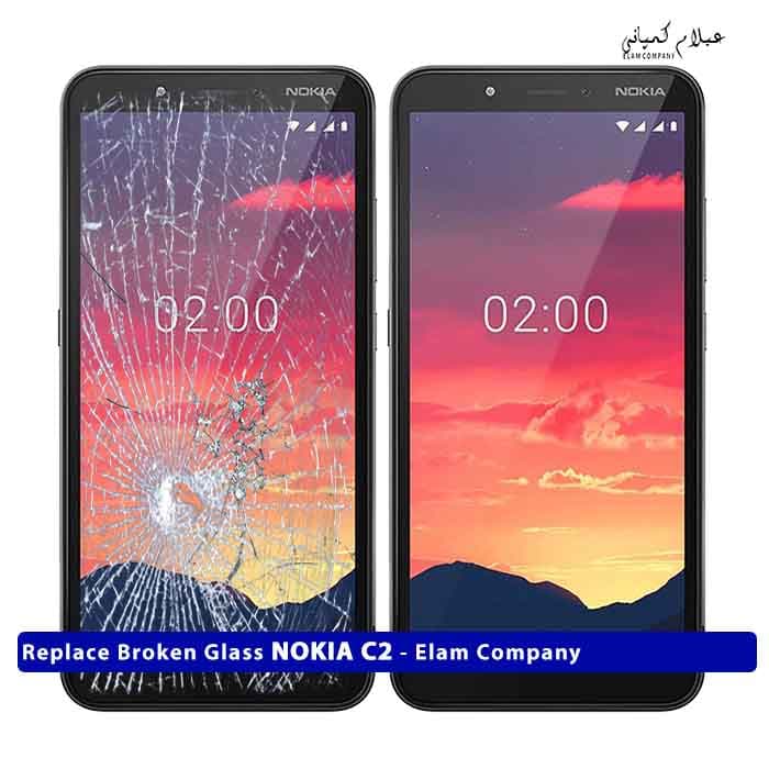 تعویض گلس تاچ ال سی دی نوکیا NOKIA C2 – ضمانتی و بدون ریسک