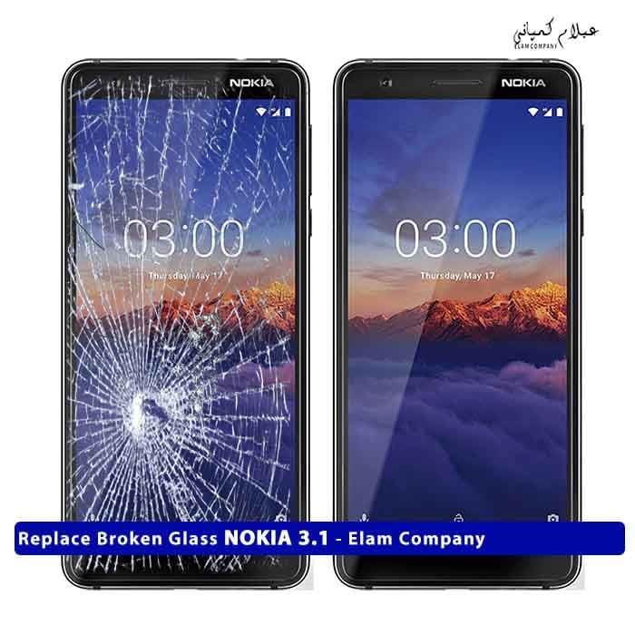 تعویض گلس تاچ ال سی دی نوکیا NOKIA 3.1 – ضمانتی و بدون ریسک