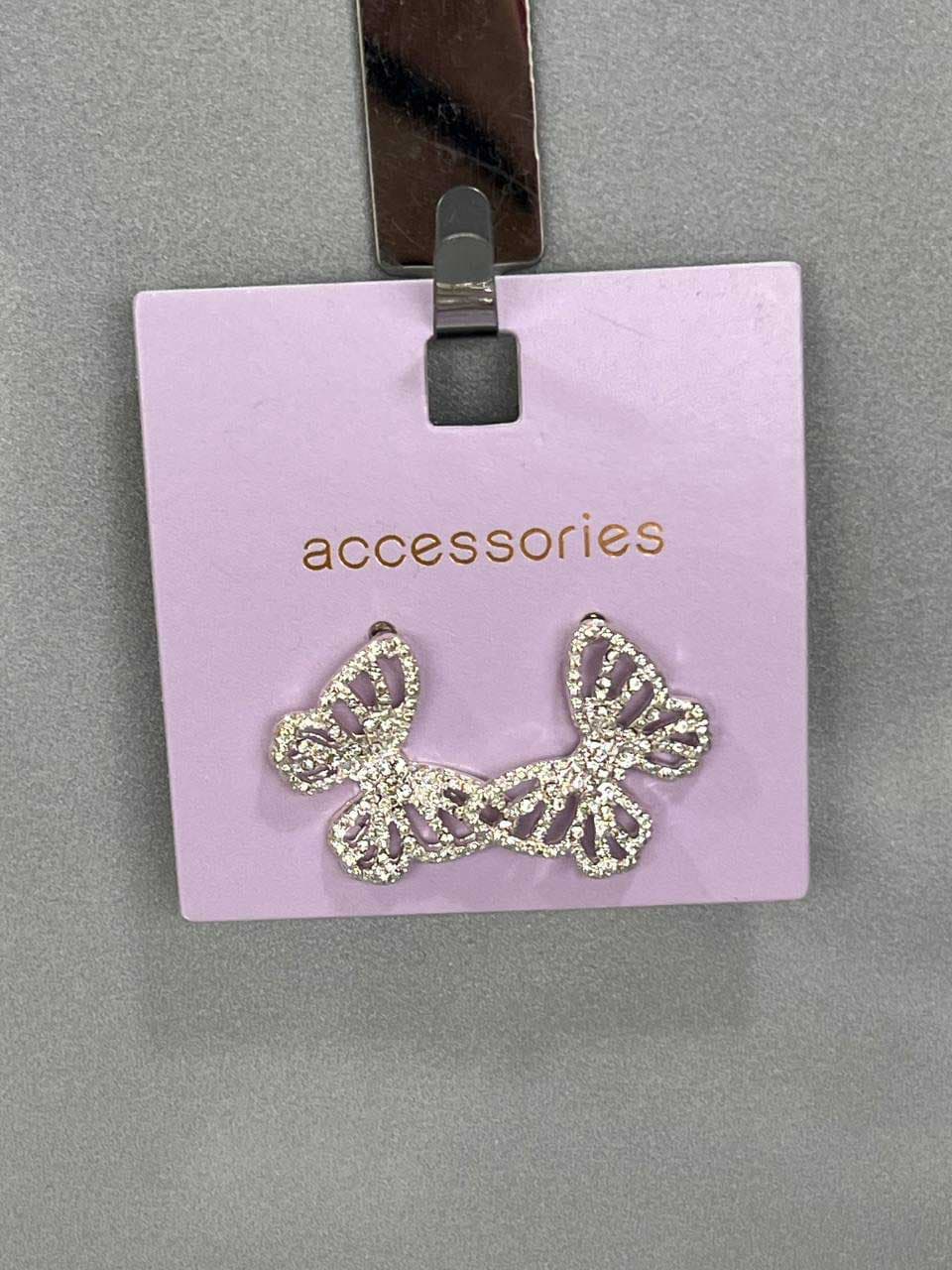 🦋 گوشواره نگینی مدل پروانه برند Accessories 🦋