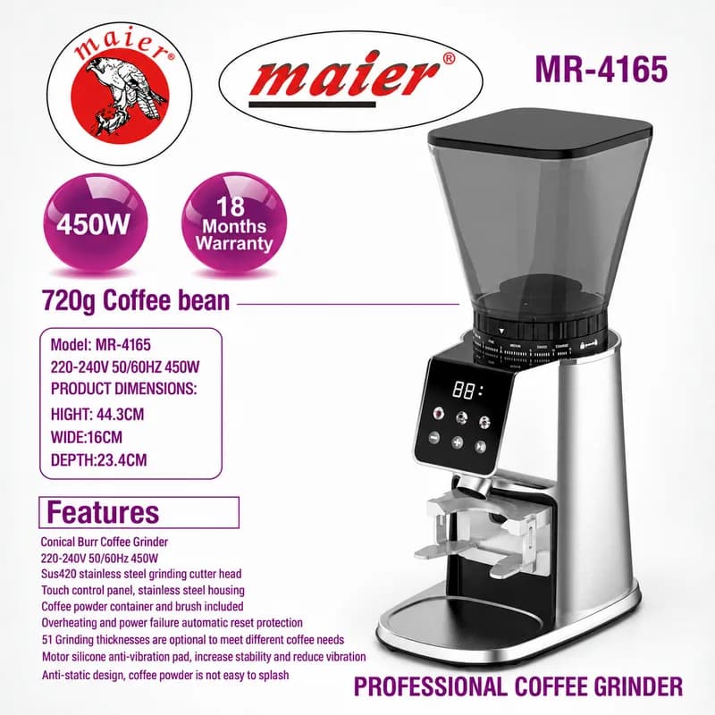 آسیاب قهوه مایر مدل MR-4165 — تصویر ۳
