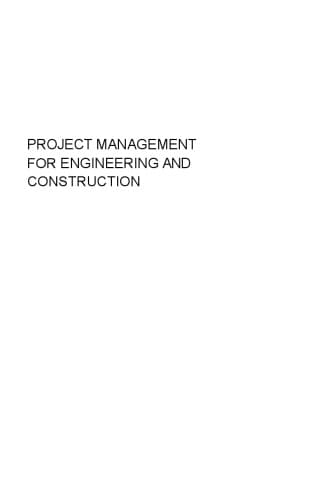 کتاب Project Management for Engineering and Construction نسخه کامل