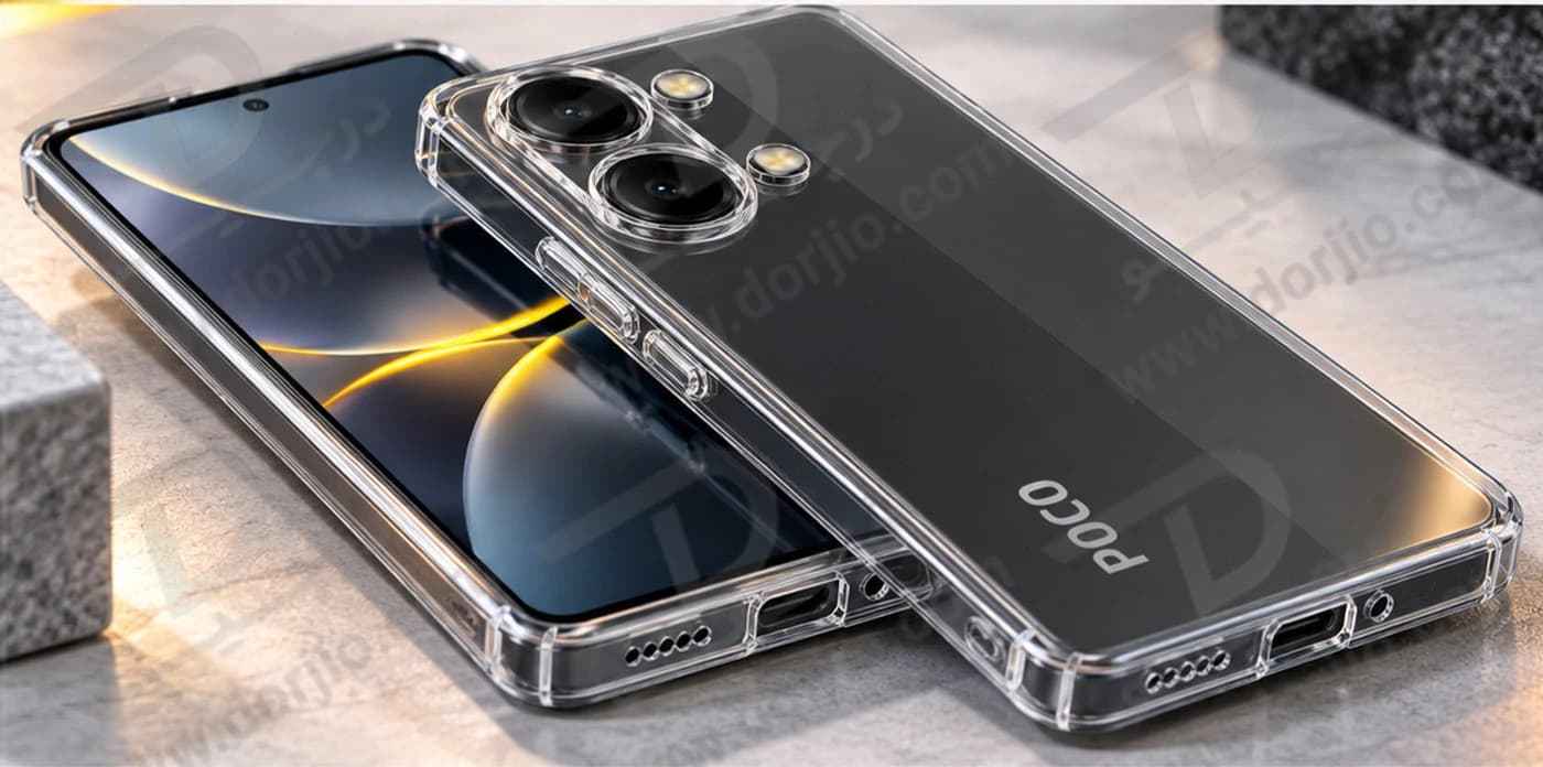 قاب شفاف تمام کریستالی Poco X8 Pro Max-Turbo 5 Max مارک LEXOM — تصویر ۳
