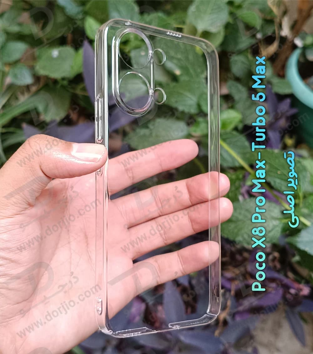 قاب شفاف تمام کریستالی Poco X8 Pro Max-Turbo 5 Max مارک LEXOM — تصویر ۵