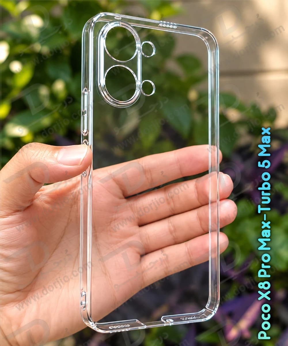 قاب شفاف تمام کریستالی Poco X8 Pro Max-Turbo 5 Max مارک LEXOM — تصویر ۸