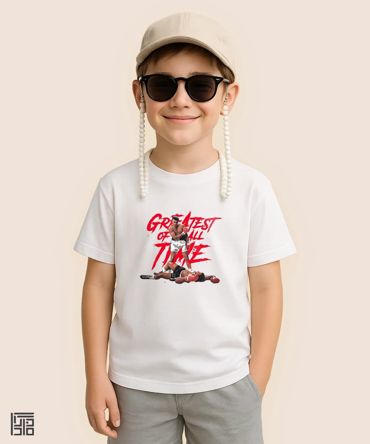 تیشرت بچگانه طرح بوکسور محمد علی کلی کد 1196 — تصویر ۴