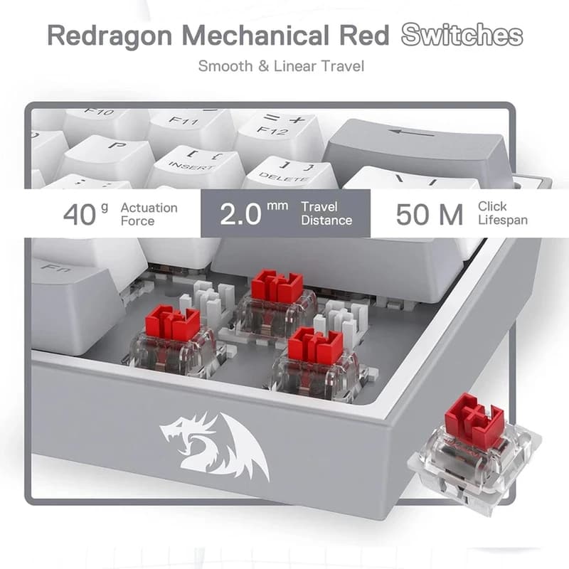 کیبورد باسیم Redragon K617 — تصویر ۵
