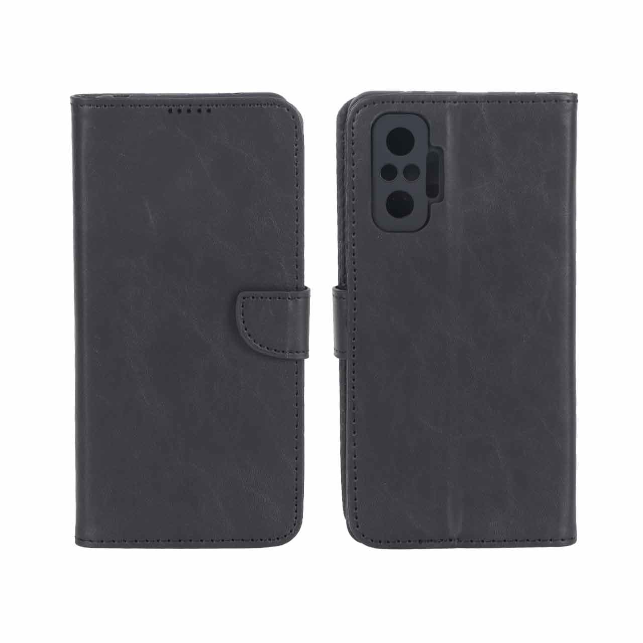 کیف چرمی موبایل مگنتی محافظ لنزدار KRF مدل Xiaomi Redmi Note 10 Pro 4G / Redmi Note 10 Pro Max – مشکی
