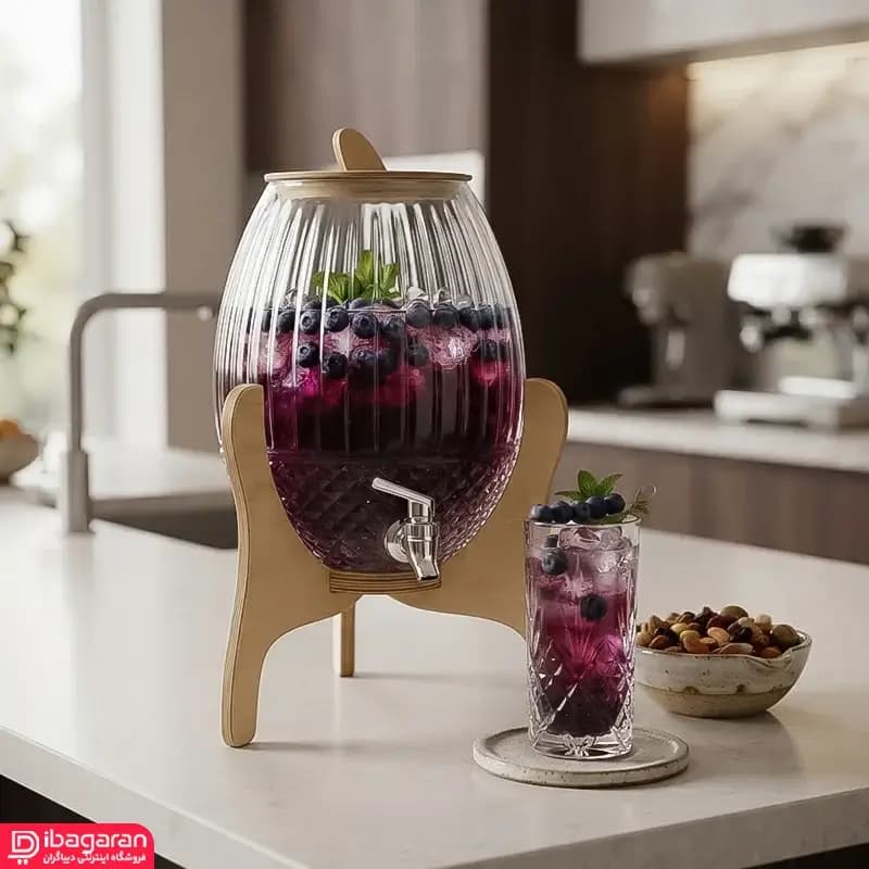 کلمن بیضی با پایه چوب مدل الیسا 43151 — تصویر ۷