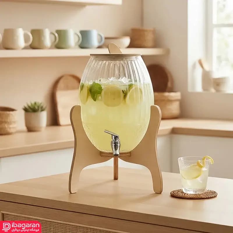 کلمن بیضی با پایه چوب مدل الیسا 43151