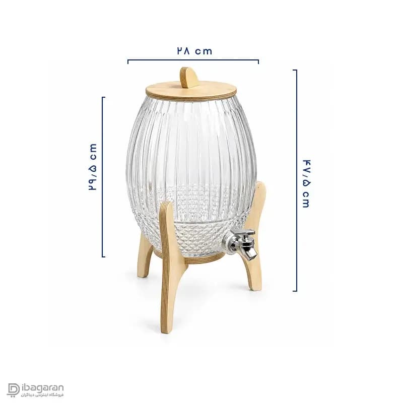 کلمن بیضی با پایه چوب مدل الیسا 43151 — تصویر ۲