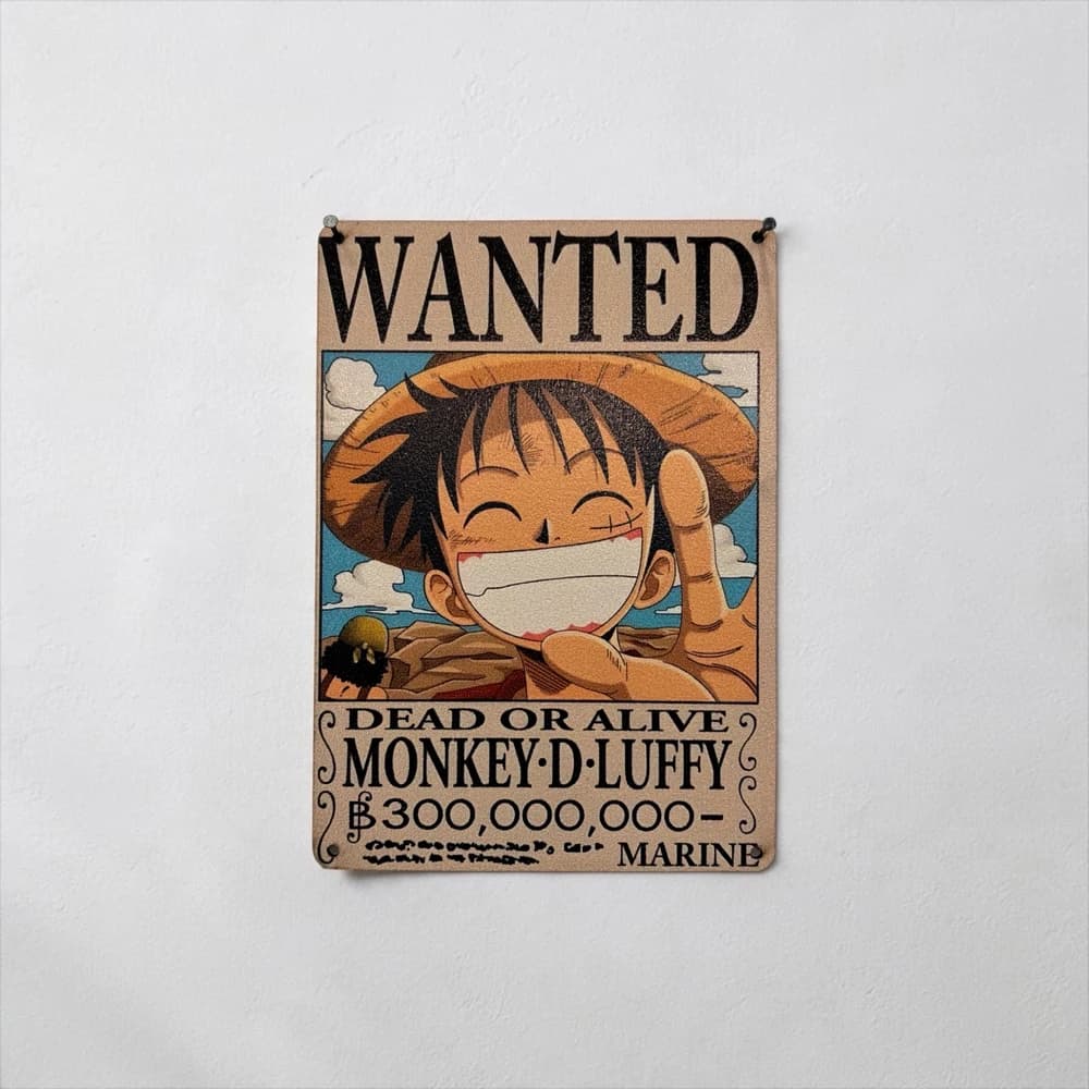 تابلو چوبی طرح one piece ابعاد 15×20