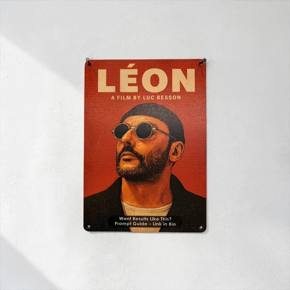 تابلو چوبی طرح leon ابعاد 15×20