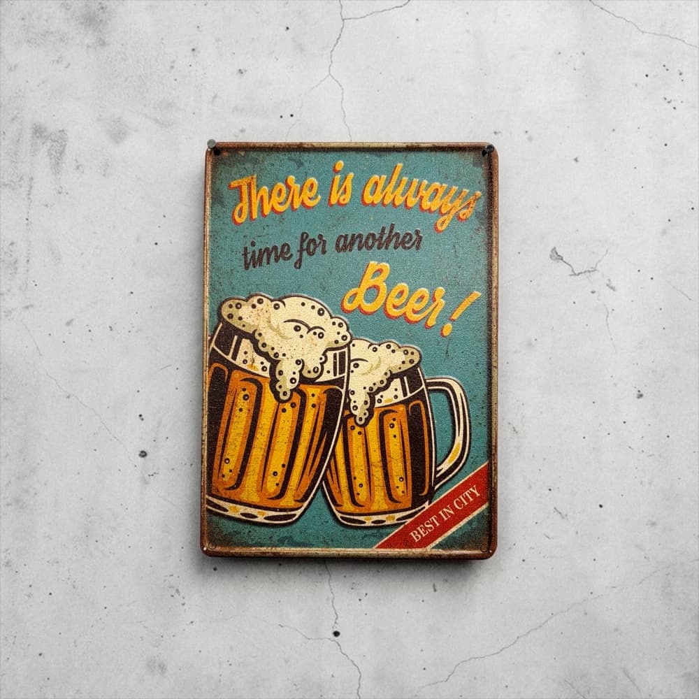 تابلو چوبی طرح beer ابعاد 15×20