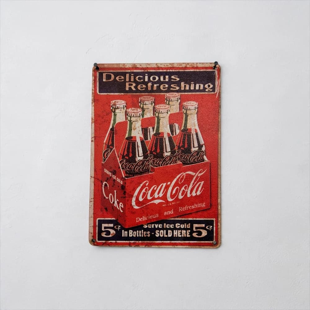 تابلو چوبی طرح cocacola ابعاد 15×20