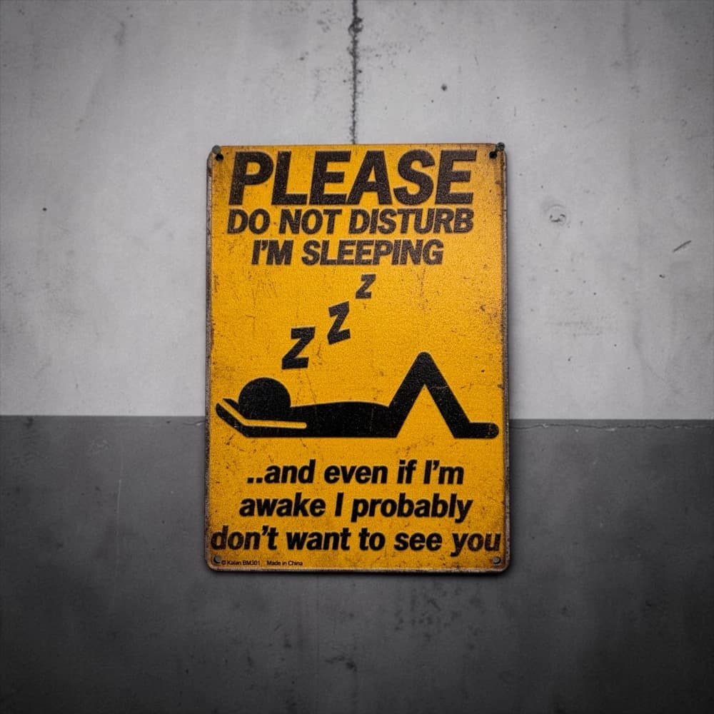 تابلو چوبی طرح do not disturb ابعاد 15×20