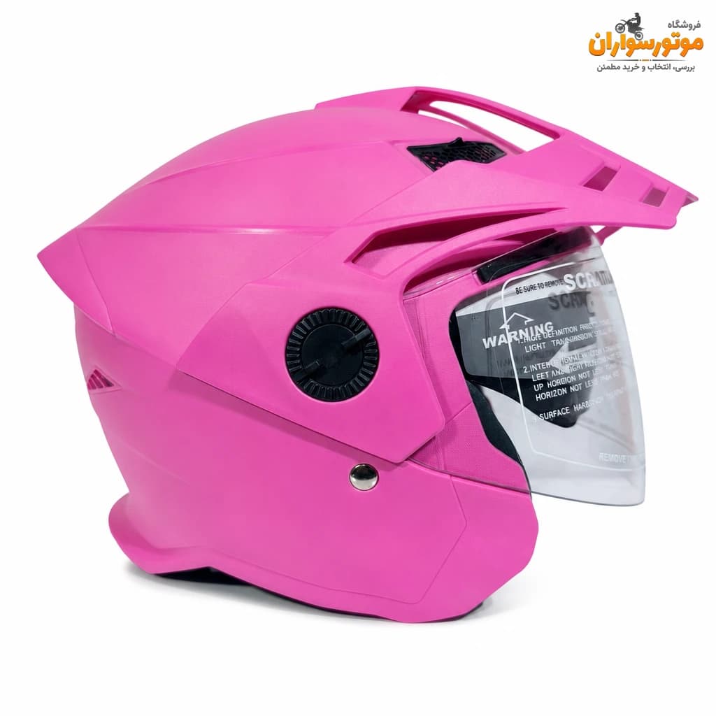 کلاه کاسکت بدون فک صورتی سبک وزن Steelbird