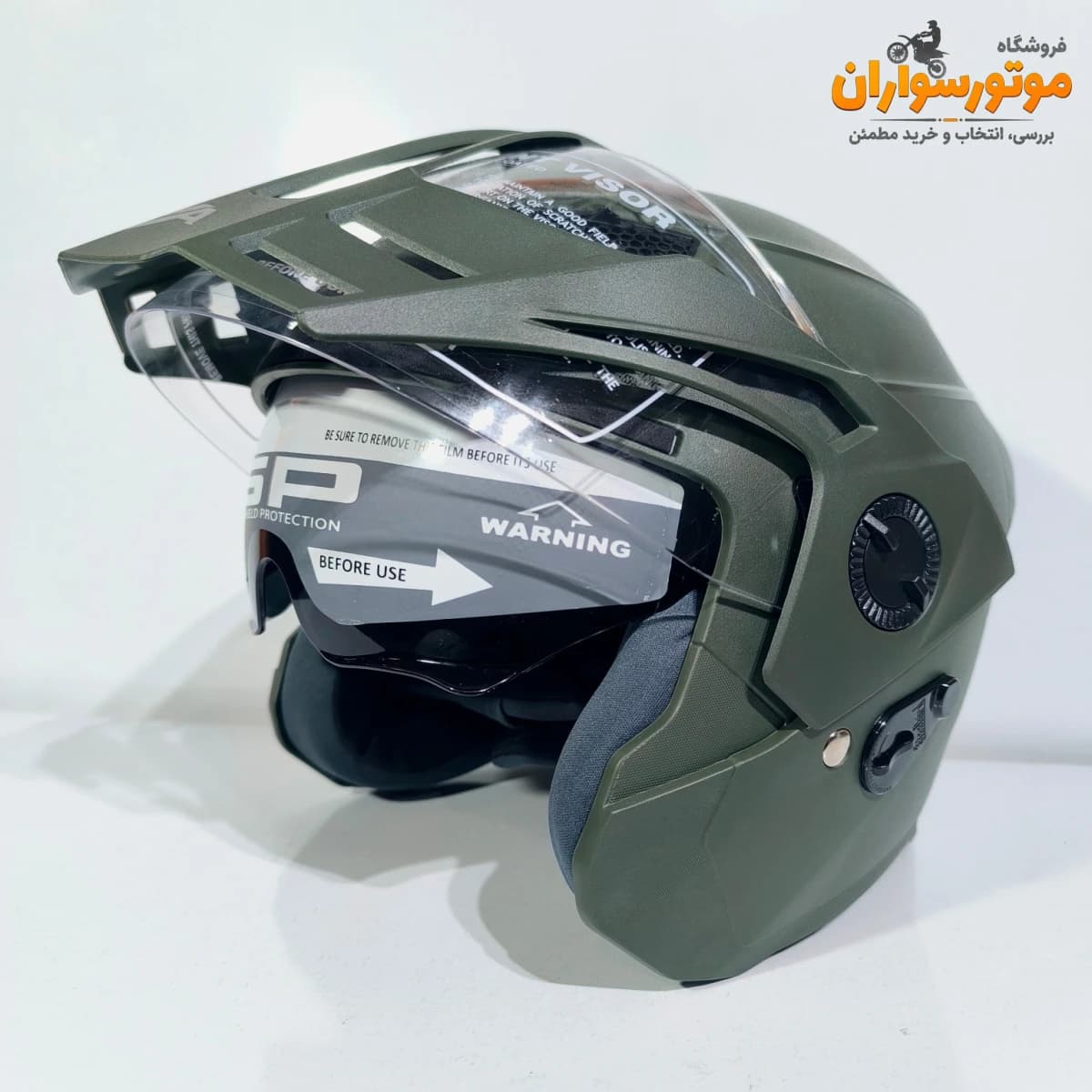 کلاه کاسکت بدون فک استیل برد سایهباندار Steelbird — تصویر ۸