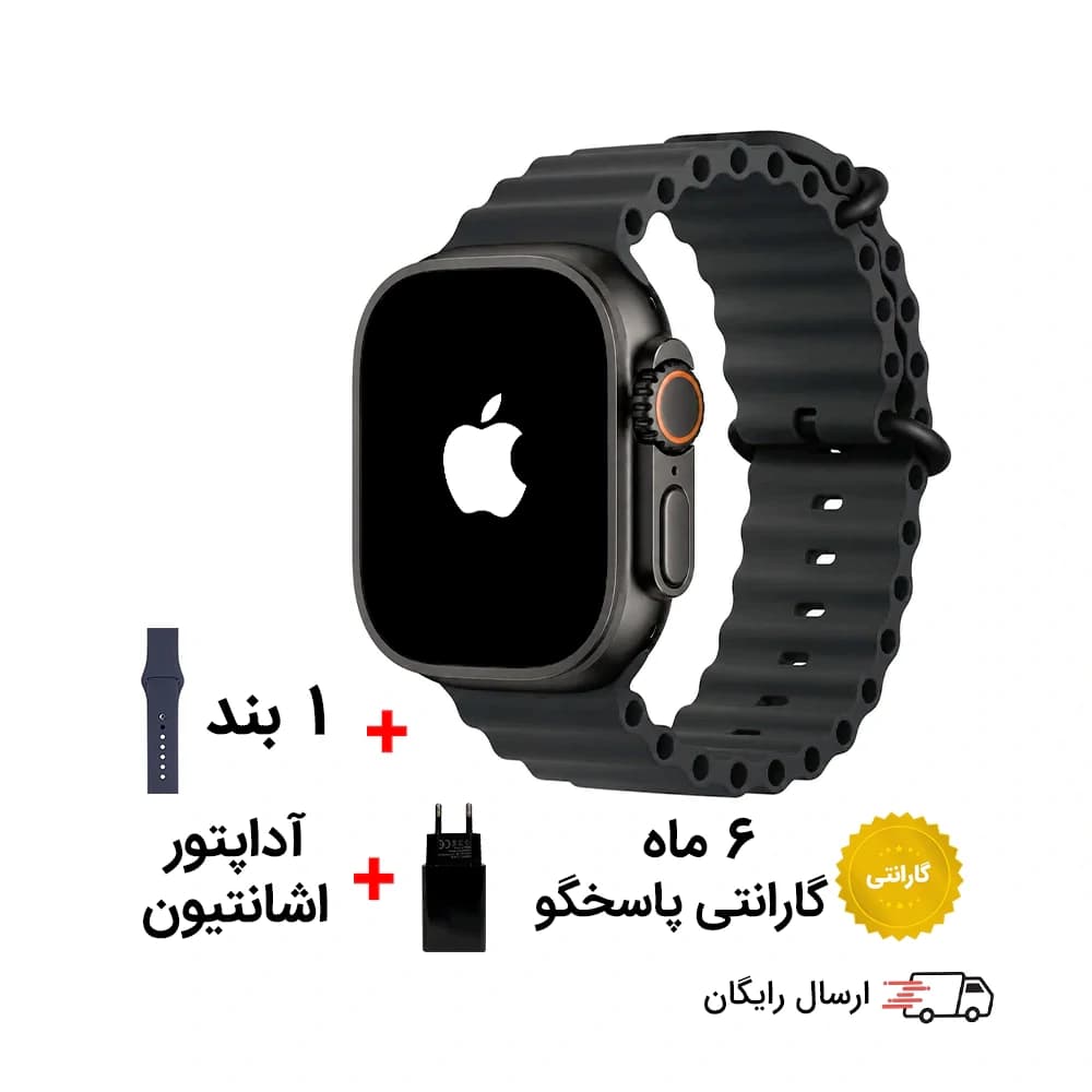 ساعت هوشمند طرح اپل واچ اولترا مدل 3N516 با لوگو اپل و بسته بندی اصلی اپل