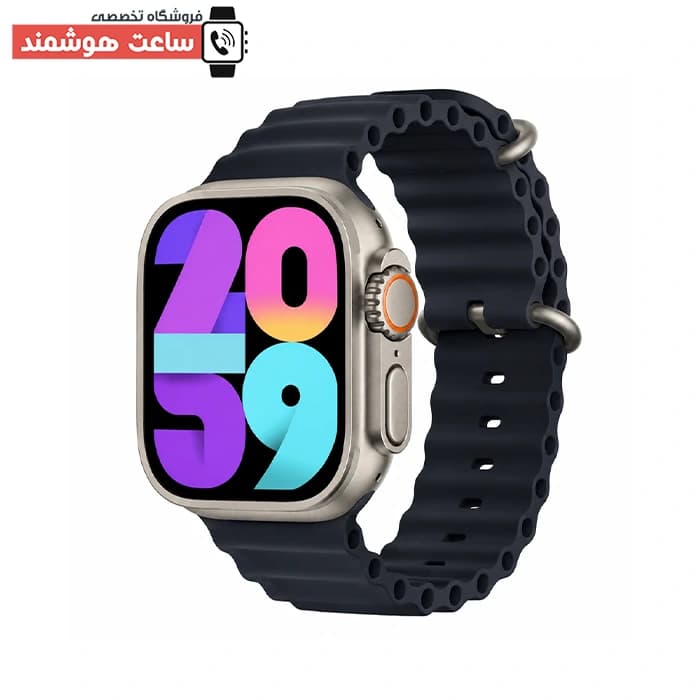 ساعت هوشمند طرح اپل واچ اولترا مدل 3N516 با لوگو اپل و بسته بندی اصلی اپل — تصویر ۳