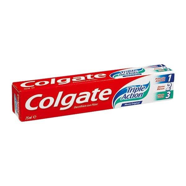 خمیر دندان کلگیت Colgate مدل Triple Action 1-2-3 Original Mint حجم 75 میلی لیتر