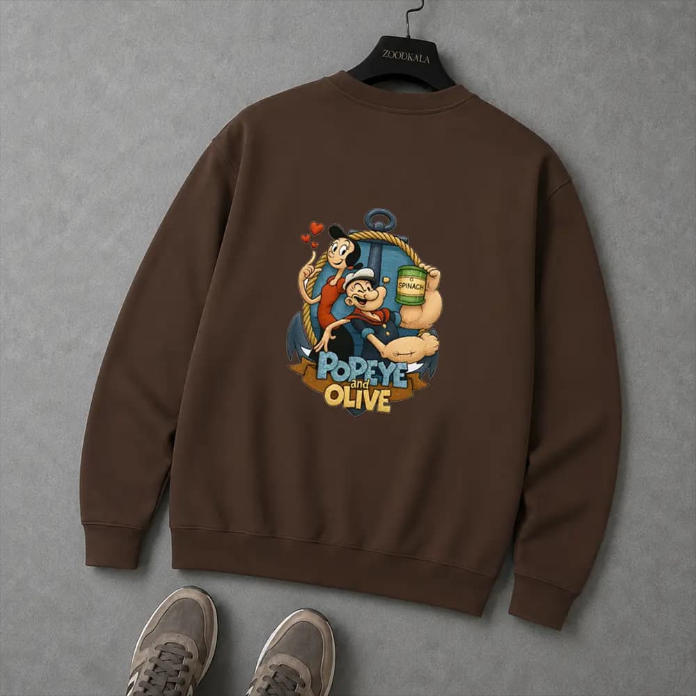 دورس مردانه نخ پنبه طرح‌دار زوج ملوان زبل POPEYE & OLIVE | دارای رنگبندی — تصویر ۸