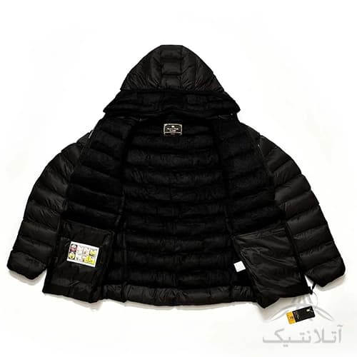 کاپشن مردانه شمعی وارداتی ماسیمو دوتی Massimo Dutti وارداتی ضدآب طرح پر کلاه جداشونده — تصویر ۲