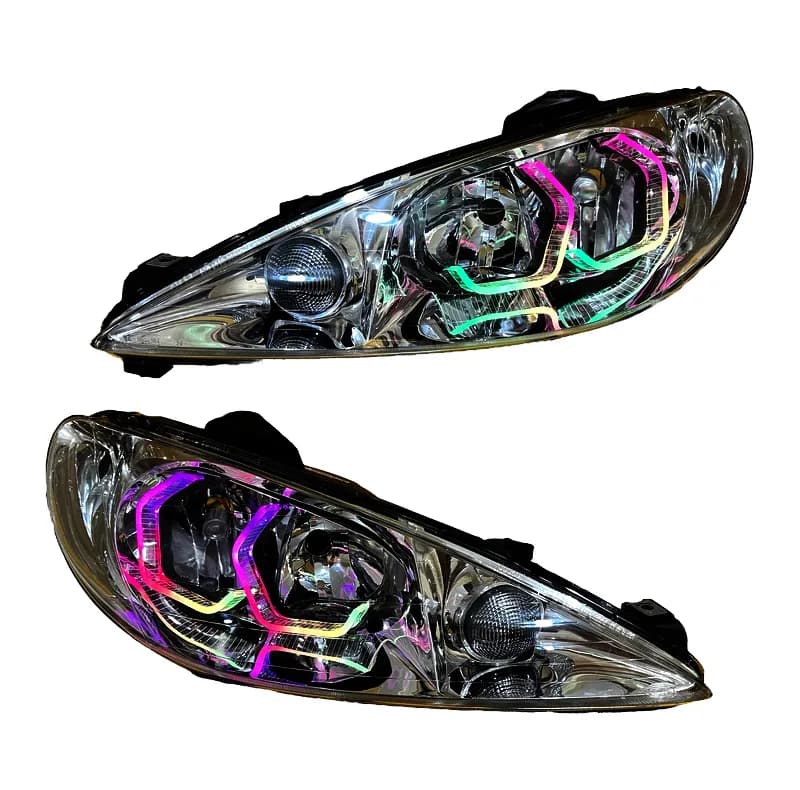 چراغ جلو خودرو گروه پژوهش صنعت مدرن مدل 3D-I8 فولکالر مناسب برای پژو 206 بسته دو عددی