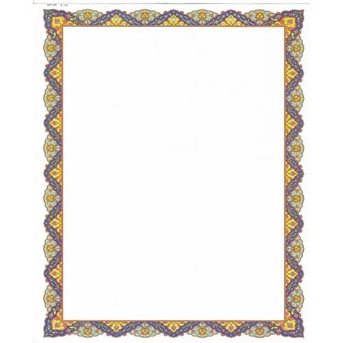 کاغذ گلاسه تذهیب A4 – کد 506