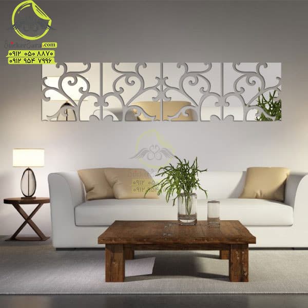 تایل آینه فانتزی طرح خط گل
