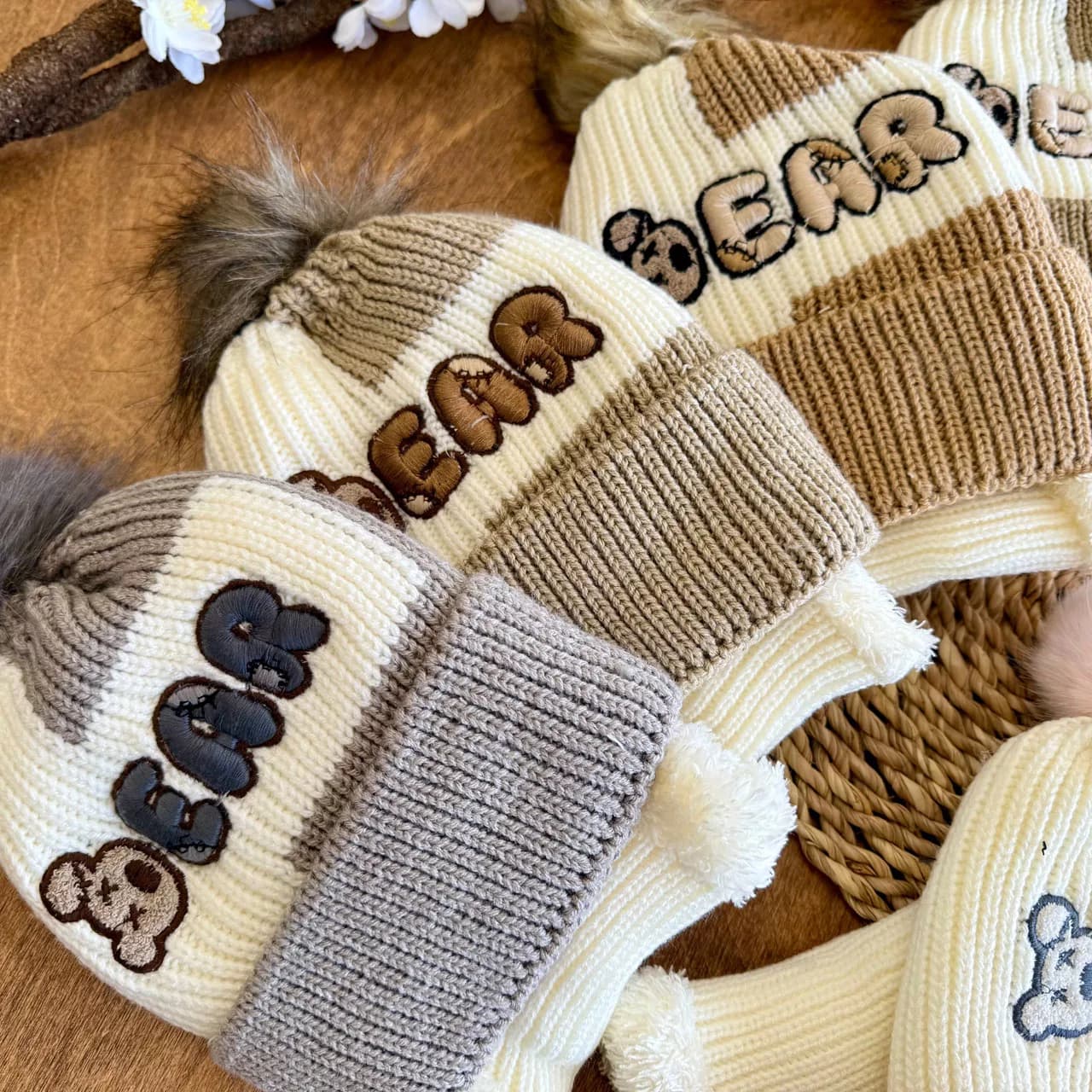 کلاه و شال گردنی Bear کد 7042 — تصویر ۲